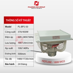 Quạt thông gió có lưới, có chớp bảo vệ PL-BPS-50