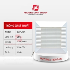 Quạt hút gió gắn tường EWPL15A mặt tổ ong