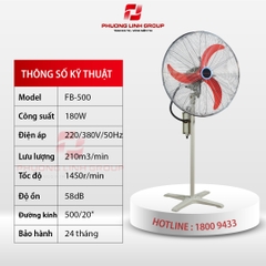 Quạt hút khói công nghiệp phòng nổ FB-500