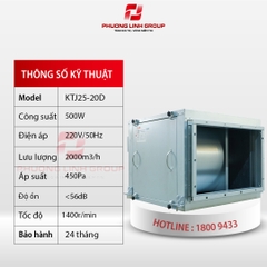 Quạt nối ống KTJ25-20D