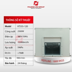 Quạt thông gió Cabinet tiêu âm KTJ35-120