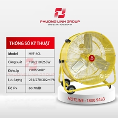 Quạt thông gió di động HVF-60L (24