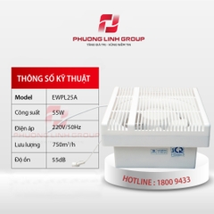 QUẠT THÔNG GIÓ GẮN TƯỜNG EWPL25A