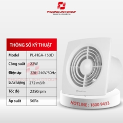 Quạt thông gió nối ống PL-HGA-150D
