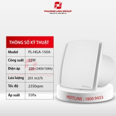 Quạt thông gió gắn tường PL-HGA-150A