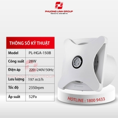 Quạt thông gió gắn trần PL-HGA-150B
