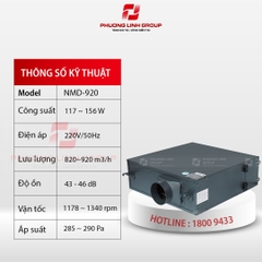 Quạt thông gió thu hồi nhiệt NMD-920