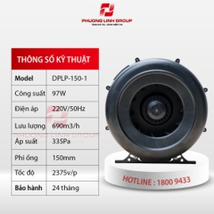 Quạt thông gió âm trần DPLP-150-1