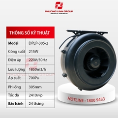 Quạt thông gió tròn nối ống âm trần DPLP-305-2
