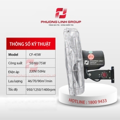 Quạt treo tường chống ồn CF-45W