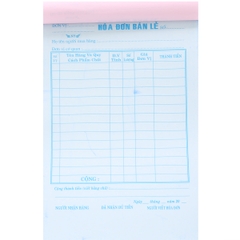 Lốc 10 Quyển Hóa Đơn Bán Lẻ 13 x 19 cm
