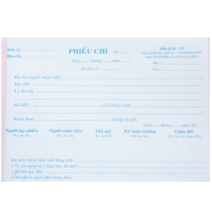 Lốc 10 Quyển Phiếu Chi 13 x 19 cm