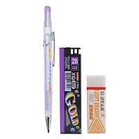 Combo Chì Bấm - Ruột Chì - Gôm Trắng ngau nhiên