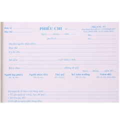 Lốc 10 Quyển Phiếu Chi 13 x 19 cm