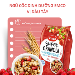 Ngũ cốc Emco không thêm đường vị dâu túi 500gr