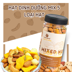Hạt dinh dưỡng mix 5 loại- hũ 350gr ( bí xanh, hạnh nhân, macca, hạt điều, xoài sấy)