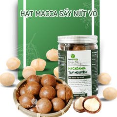 Hạt macca nứt vỏ đã rang sấy - hũ 450gr