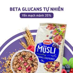 Ngũ cốc Emco vị việt quất và mâm xôi túi 750gr