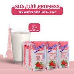 Sữa dâu 200ml Promess - Chính Hãng [Sữa tươi Pháp]