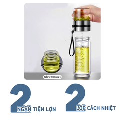 Bình pha trà thủy tinh- dung tích 400ml