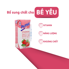 Sữa dâu 200ml Promess - Chính Hãng [Sữa tươi Pháp]
