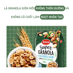 Ngũ cốc Emco không thêm đường vị hạnh nhân túi 500gr