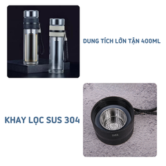 Bình pha trà thủy tinh- dung tích 400ml