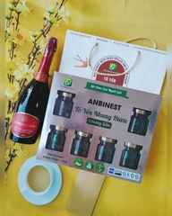 Tổ Yến Nhung Hươu Chưng Sẵn Anbinest Gold - Khay Quà Tặng 6 Hũ