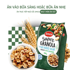 Ngũ cốc Emco không thêm đường vị hạnh nhân túi 500gr