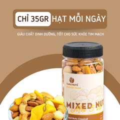 Hạt dinh dưỡng mix 5 loại- hũ 350gr ( bí xanh, hạnh nhân, macca, hạt điều, xoài sấy)