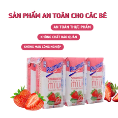 Sữa dâu 200ml Promess - Chính Hãng [Sữa tươi Pháp]