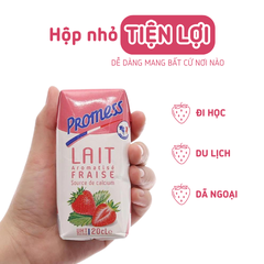 Sữa dâu 200ml Promess - Chính Hãng [Sữa tươi Pháp]