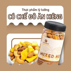 Hạt dinh dưỡng mix 5 loại- hũ 350gr ( bí xanh, hạnh nhân, macca, hạt điều, xoài sấy)
