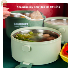 Hộp cơm trưa giữ nhiệt 2 tầng- dung tích 1600ml