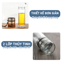 Bình pha trà thủy tinh- dung tích 400ml