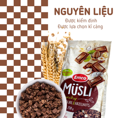 Ngũ cốc Emco vị socola và hạt phỉ túi 750gr