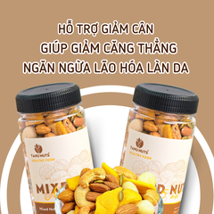 Hạt dinh dưỡng mix 5 loại- hũ 350gr ( bí xanh, hạnh nhân, macca, hạt điều, xoài sấy)