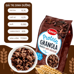 Ngũ cốc Emco không thêm đường vị socola túi 500gr
