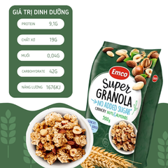 Ngũ cốc Emco không thêm đường vị hạnh nhân túi 500gr