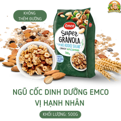 Ngũ cốc Emco không thêm đường vị hạnh nhân túi 500gr