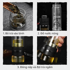 Bình pha trà thủy tinh- dung tích 400ml