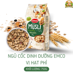 Ngũ cốc Emco vị hạt phỉ túi 750gr