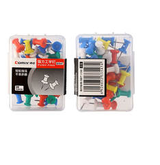 Đinh ghim màu mũ nhựa Comix B3547, 1 hộp lớn = 10 hộp nhỏ