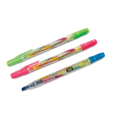 Bút dạ quang Leaderart 2 đầu LA108HL, 10 cây = 1 hộp