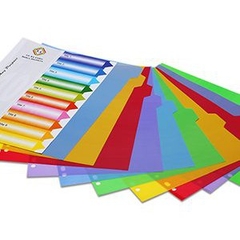 Chia file (Phân trang) nhựa 12 màu A4
