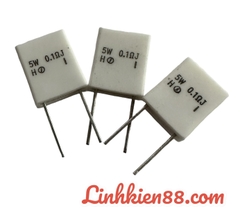 Điện trở sứ 5W 0.1R dáng đứng