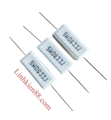 Điện trở sứ 5W 0.33R dáng nằm