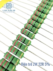 Điện trở vạch 2W 22R 5% cắm mới ( 10 con)