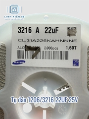 Trở dán Samsung 1206-3216 25V 22UF SMD mới( 10 con)