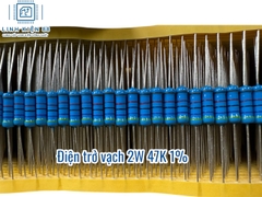 Điện trở 5 vạch màu 2W 47K 1% mới ( dây 10 con)